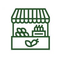Marktstand regional Anbau Meiningen